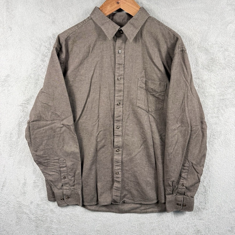 UNTUCKit Sherwood Flannel Button Down Shirt Mens XXXL 3XL Brown Blue Regular Fit